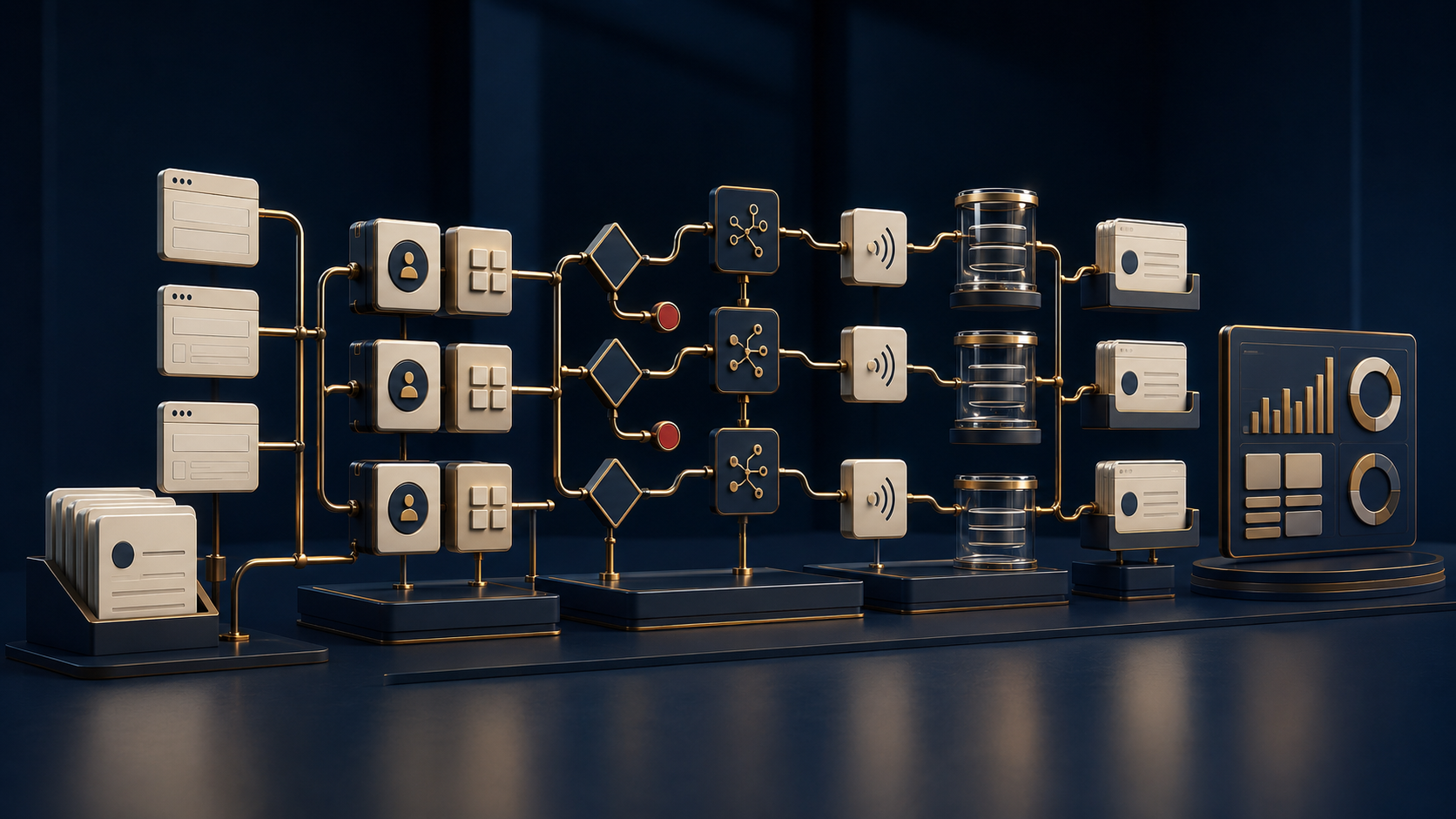 Business systems, CRM, and low-code automation project scene