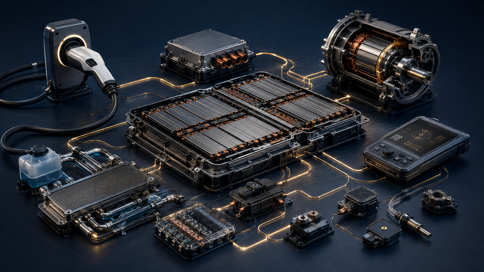 Electric vehicle diagnostics and smart mobility project scene