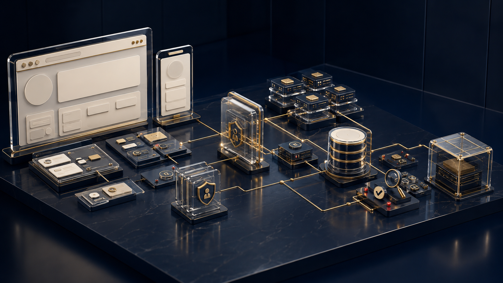 Full-stack web application development project portfolio scene