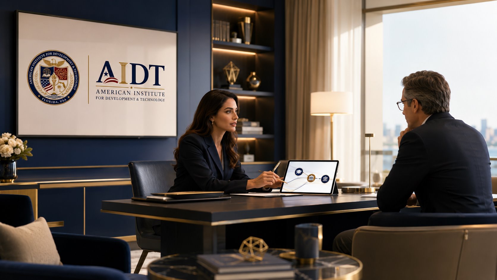 AIDT team member providing guidance during a consultation